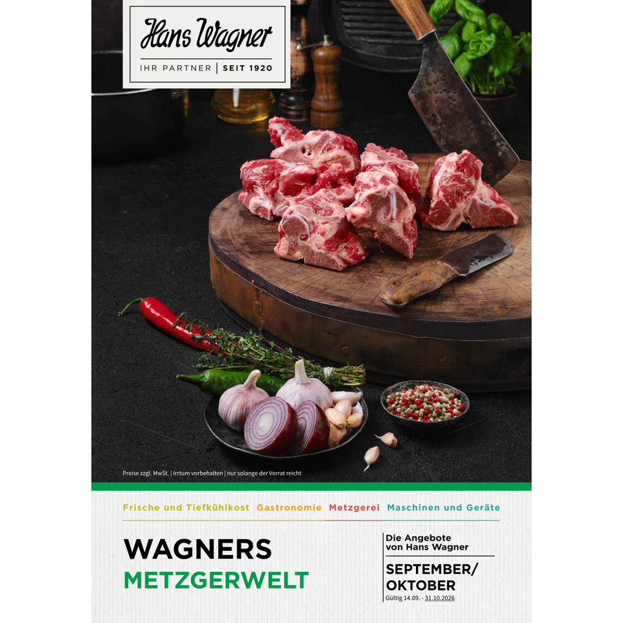 Titelseite von Wagners Metzgerwelt September/Oktober 2026